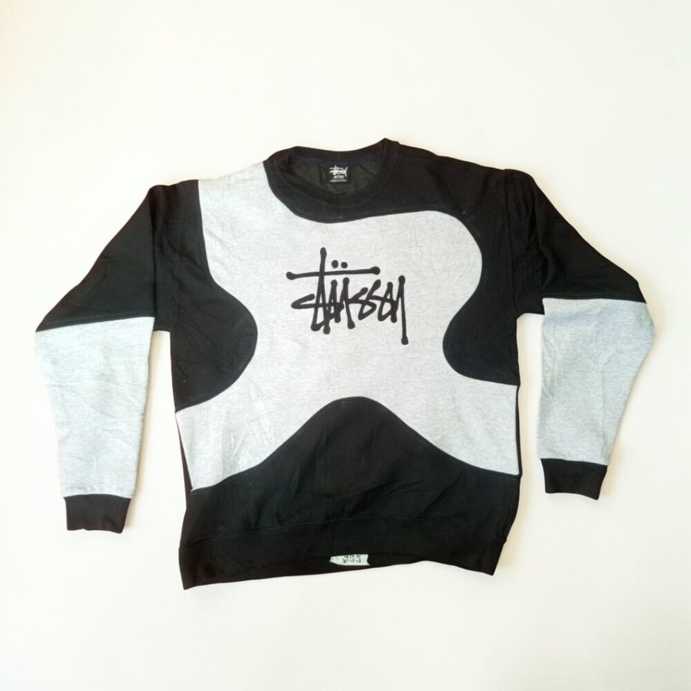 Stussy vintage reworked embroidered unisex sweatshirt size M